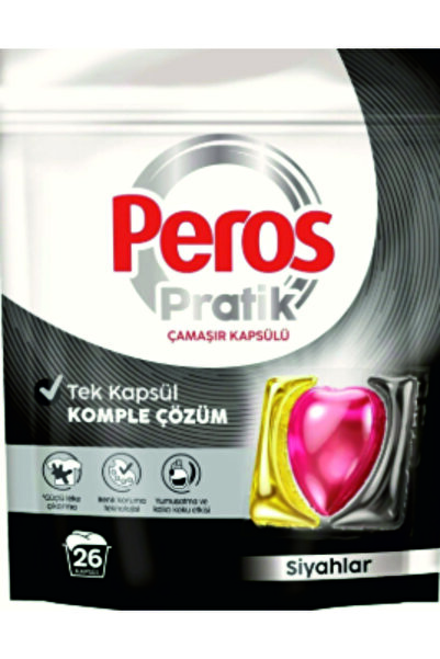 Peros Pratik Siyahlar Çamaşır Kapsülü 26 Kapsül – Tek Kapsül Komple Çözüm