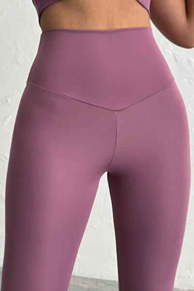 OPENDO High Waist Shaping / Sculpting Effect V Belt Detailed Leggings