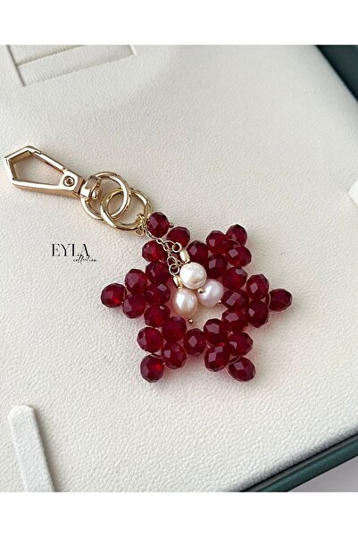 eyla collection Red Crystal Star and Real Pearl Bag Ornament & Keychain – Vip...