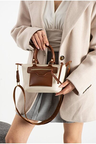 eflanmoda Soft Faux Leather Multi-Compartment Women's Hand and Shoulder Bag