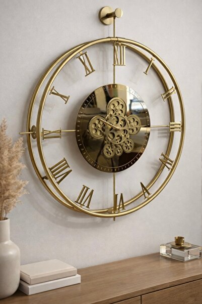 MetaQuartz Aksesuar Full Gold Dönence - Çarklar Dönmektedir - Metal Çarklı Du...