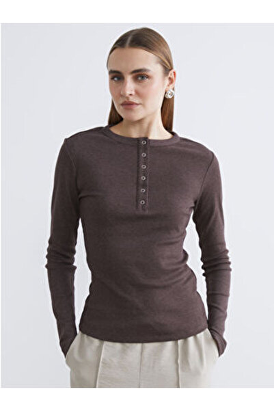 LC Waikiki plus-store Body de damă cu mânecă lungă și guler tip ciclist, fabr...