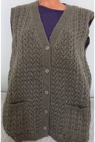 Anne Er Clothing Winter Knitwear Vest Compatible with Size M*L and XL Beige
