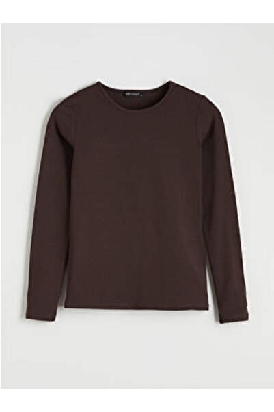 LC Waikiki artı-store Γυναικείο μπλουζάκι με λαιμόκοψη ποδηλάτου, κατασκευασμ...