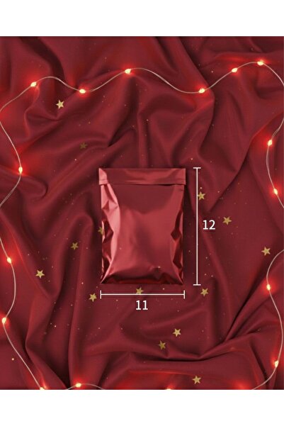 11x12 CM - 50 PCS - Luxury Red Color Small Size Self-Tape Gift Pack