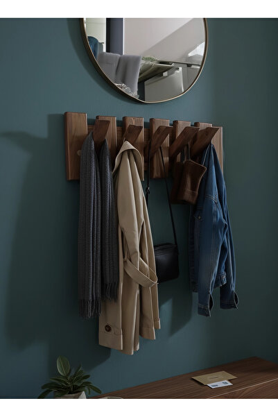 Atölye155 Doğal Masif Ahşap Duvar Portmantosu – Askılık & Vestiyer | Dekorati...