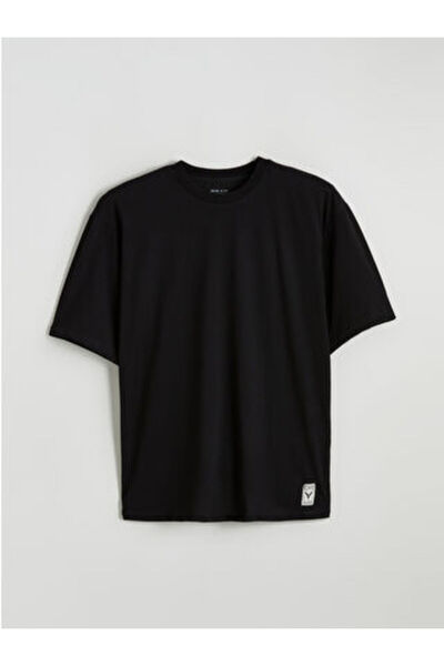 LC Waikiki Black Crew Neck Men's Sports T-Shirt