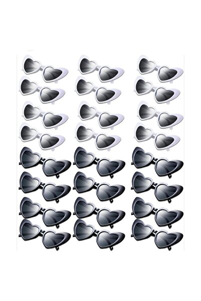 newdaki Hearted Bride Groom Bridesmaid Sunglasses Set of 24 Uv400 - Wedding E...