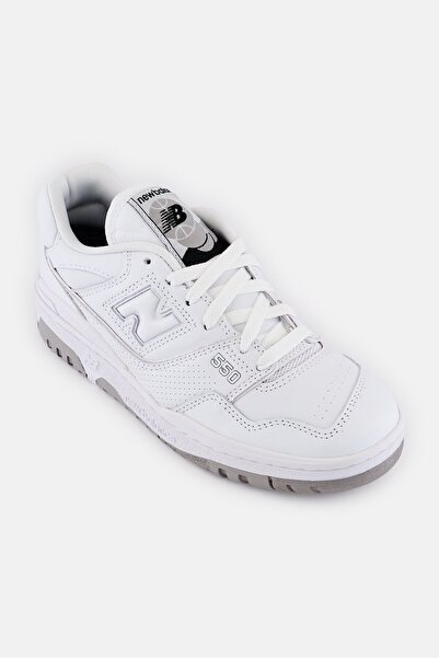 New Balance Kids Boy Medium BB550PB1 Lace Up Outdoor Shoes, White