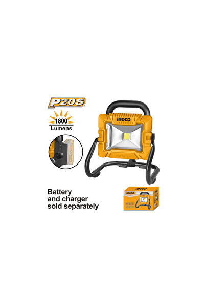 Ingco Wireless LED spotlight 1800 lm 20 V (without battery and charger)