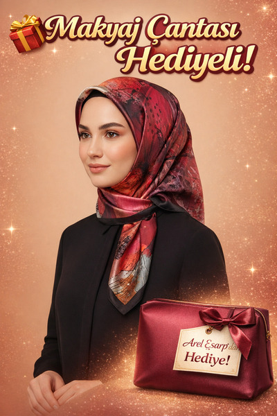 Picasso Silk-Look Black Colored Crystal Scarf – Twill Stylish Design 90X90