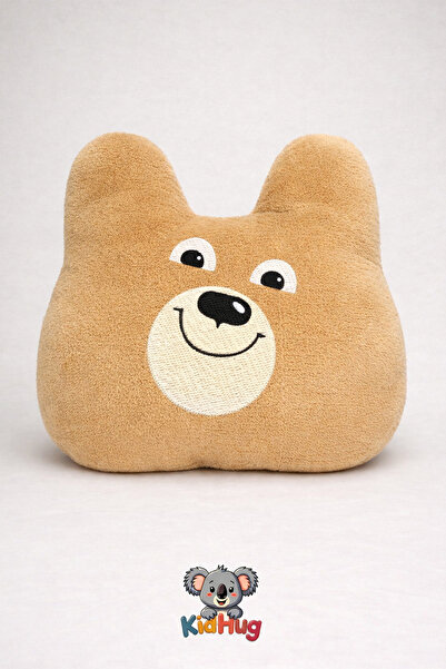KidHug Beige Teddy Bear Embroidered Plush Sleeping Companion – Soft Children'...