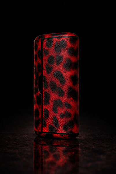 REKS IQOS ILUMA İ PRIME Kılıf – Kırmızı Leopar Desenli, Şık & Koruyucu Premiu...