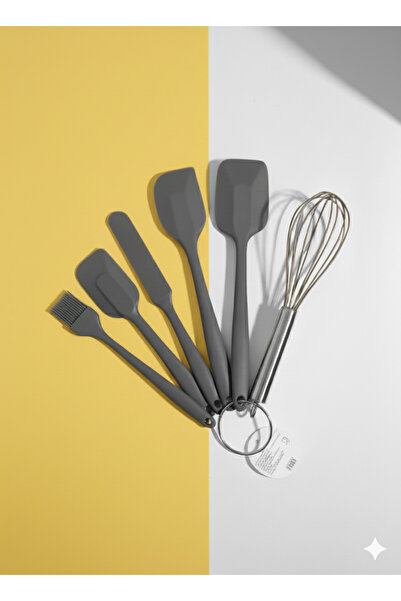ÇınarGastro 6 Parça Silikon Isıya Dayanıklı Mutfak Servis Spatula Seti