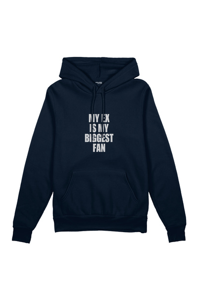 The Lucid Lab My Ex Is My Biggest Fan Oversized Hoodie - Navy Blue