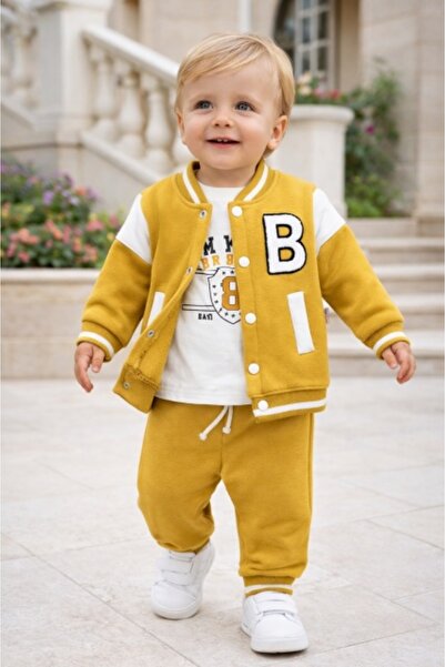 Pure Boutique Αγορά 3-κομμάτι φόρμα κίτρινο μπουφάν μπλούζα παντελόνι βαμβακε...