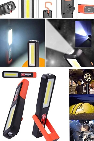 Munico Araç Tamir Muayene Lambası Esnek Şarj Edilebilir Torç Manyetik Çalışma...