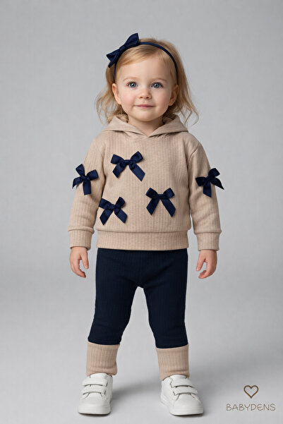 BABYDEN'S طقم بنطلونات وقمصان للأطفال البنات مكون من قطعتين، قطن قطع، بغطاء ر...