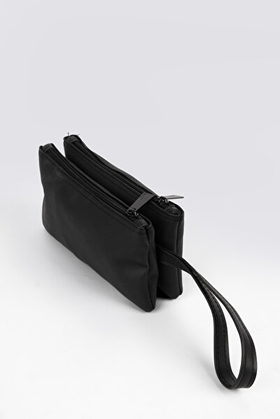 westbag Unisex Black Double Compartment Zippered Daily Handbag