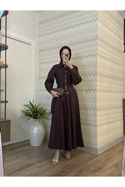 NEIRO BUTİK FOREVER KUŞAKLI KOT ELBİSE