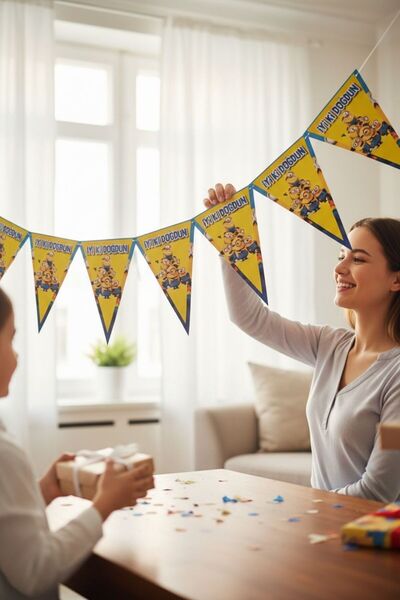 Cadde Süs Set de steaguri tematice Minion, 9 steaguri