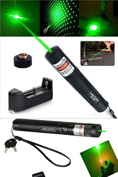 Munico Profesyonel Yeşil Lazer Askeri Outdoor Su Geçirmez Şarjlı Anahtarlı Pr...