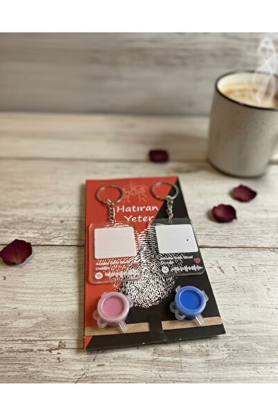 Hiis Store Parmak İzi Tasarımlı Spotify Barkodlu 2’li Akrilik Anahtarlık Seti...