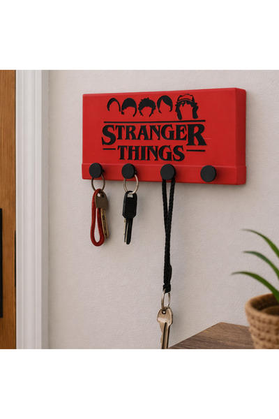 HyperDesign Stranger Things Tasarımlı Duvar Tipi Anahtarlık Askısı – 3D Baskı...