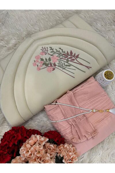 BASDEMIR Luxury Royal Prayer Set - Padded prayer mat, soft prayer shawl, and ...