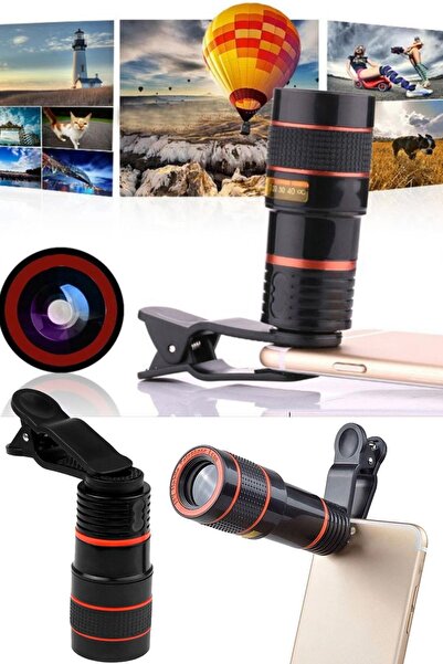 Munico Klipsli Tüm Telefonlara Uyumlu Optik Zoom Hd Teleskop Kamera Lens Kame...