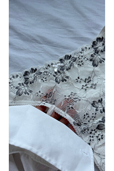 YOYYO Floral Patterned Thong with Lace Detail