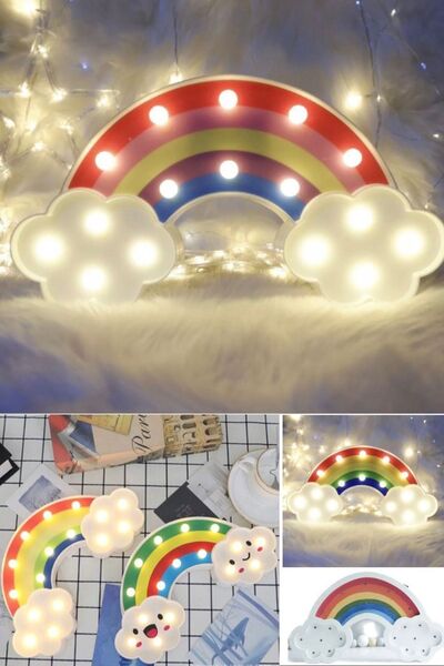 Munico Tatlı Dekoratif Gece Lambası Gece Oda Aydınlatma Hediyelik Raf Komidin...