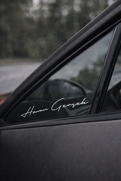 Barcode Works İMZA STİCKER 3 ADET KELEBEK CAM DEKOR İMZA FONT