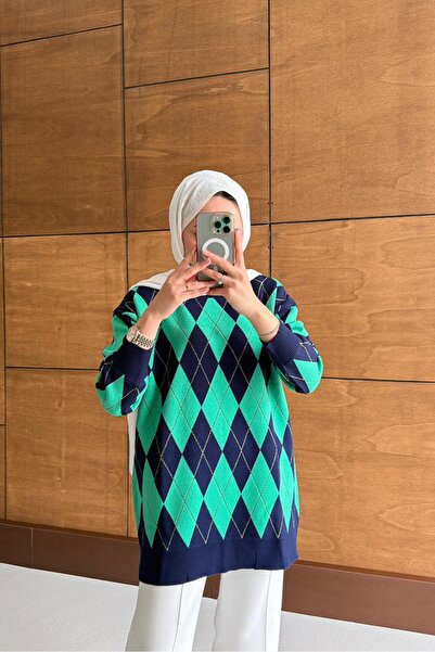 Rimel Moda Shimmer Kazak Yeşil