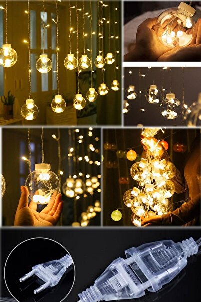 Munico Restorant Cafe Ev Için Ideal Top Şeklinde Lamba Perdesi 3 Metre 12'li ...