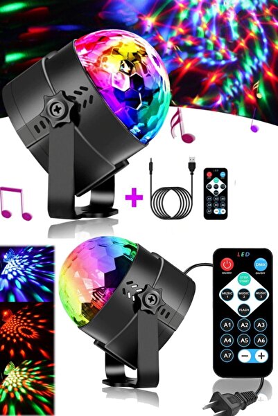 Munico Disco Eğlence Parti Için Ev Ve Mekanlara Uygun Ledli Rengarenk Uzak Ku...