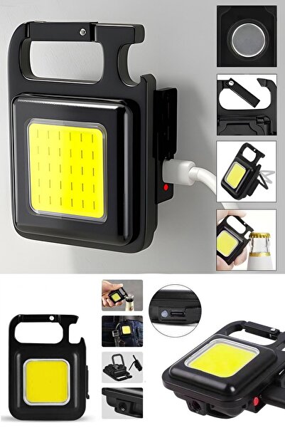 Munico Yüksek Güçlü Led El Feneri USB Şarj Edilebilir Lamba Güçlü Manyetik CO...