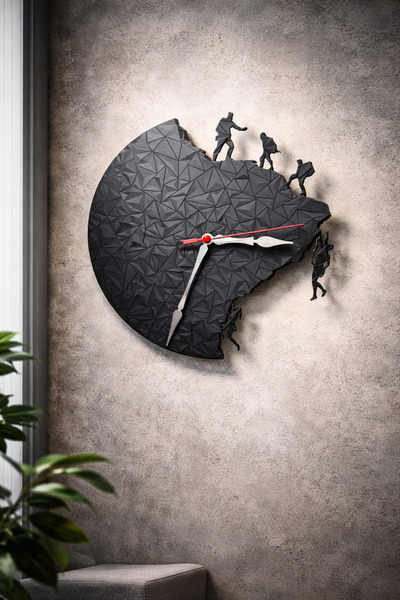 ZORO Modern Dekoratif Duvar Saati 25 cm – Geometrik Özel Tasarım – Salon & Of...