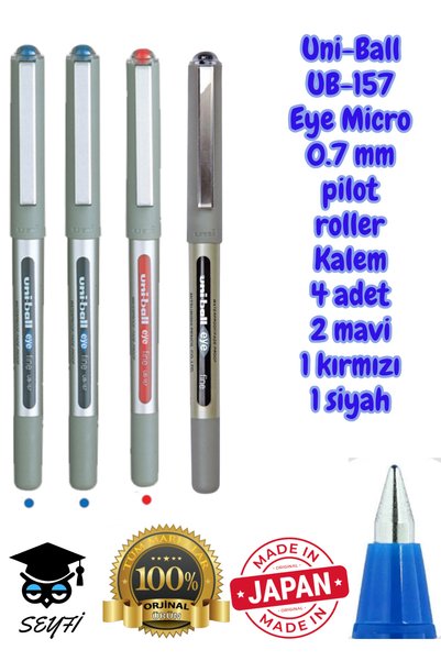 SEYFİKİRTASİYE Ub-157 Eye Fine Roller Kalem 0.7 Mm pilot kalem made in japan ...