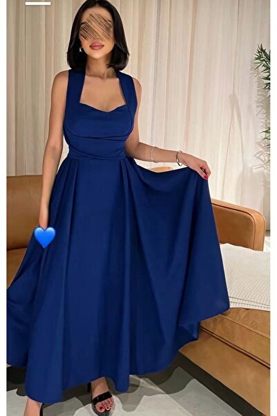 Genenic Elegant blue evening dress