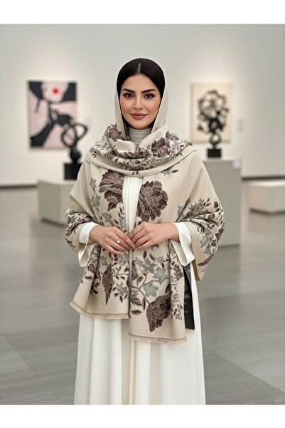 Boho Cashmere shawl - winter scarf, breathable, warm, windproof, thick shawl ...