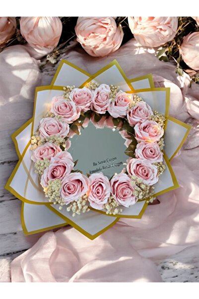 ellobutik Ayna Led Işıklı Gül Buketi