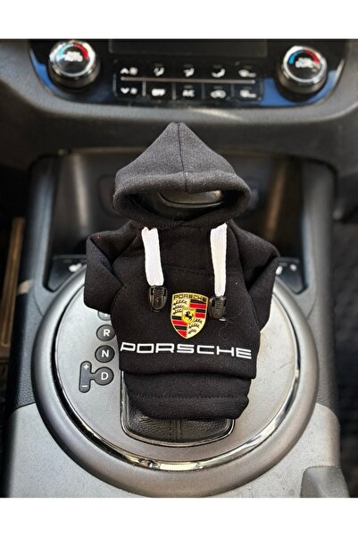 Asel PORSCHE Siyah Vites Poları Kapşonlu Sweatshirt
