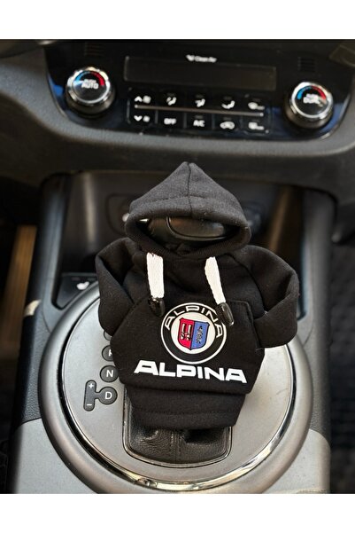 Asel ALPİNA Siyah Vites Poları Kapşonlu Sweatshirt