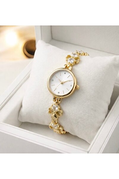 Spectrum Taşlı Çiçek Desenli Kadın Kol Saati