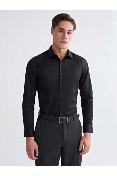 LC Waikiki MG TRENDEN ΕΚΠΛΗΚΤΙΚΕΣ ΠΡΟΣΦΟΡΕΣ Μαύρο Ανδρικό Πουκάμισο Gabardine...