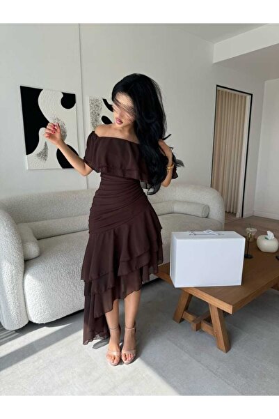 ZAHRA Soft chiffon evening dress