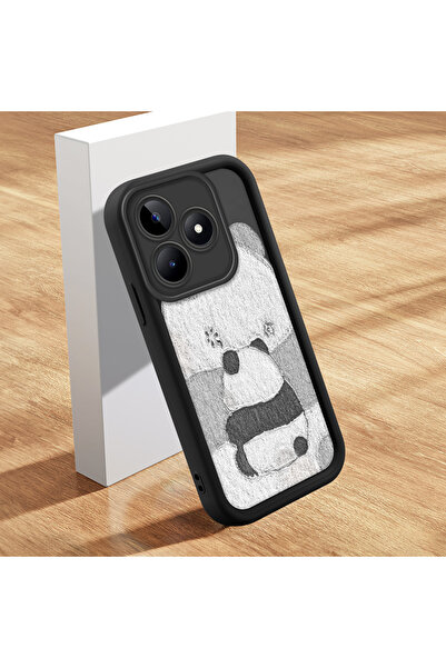 ARTISHELL Realme Note 50 4G Uyumlu moda kartun küçük panda desenli silikon ce...