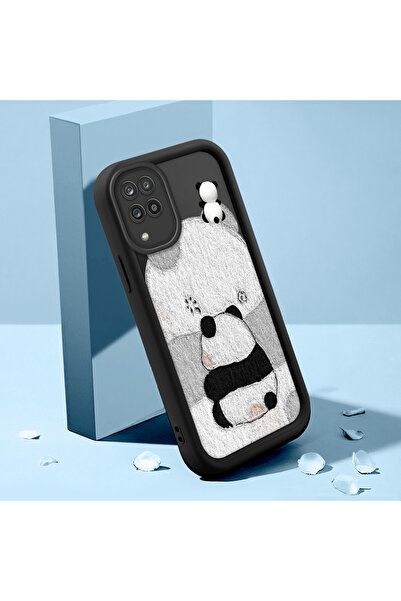 ARTISHELL Samsung Galaxy M12/A12 Uyumlu moda kartun küçük panda desenli silik...
