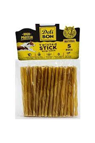 FeyzaDesign İnce Deri Burgu Çubuk Köpek Ödülü 40 Adet, Sağlıklı ve Lezzetli Ödül